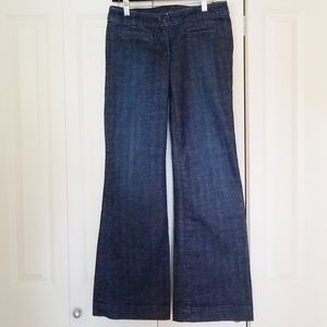 J.CREW City Fit Wide Leg Jeans Dark Was EUC 2